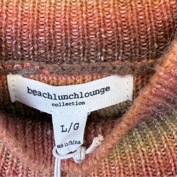 beachlunchlounge Sedona Spacedye Striped Mockneck Relaxed Pullover Knit Sweater - Picture 13 of 15